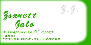 zsanett galo business card